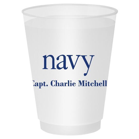 Big Word Navy Shatterproof Cups